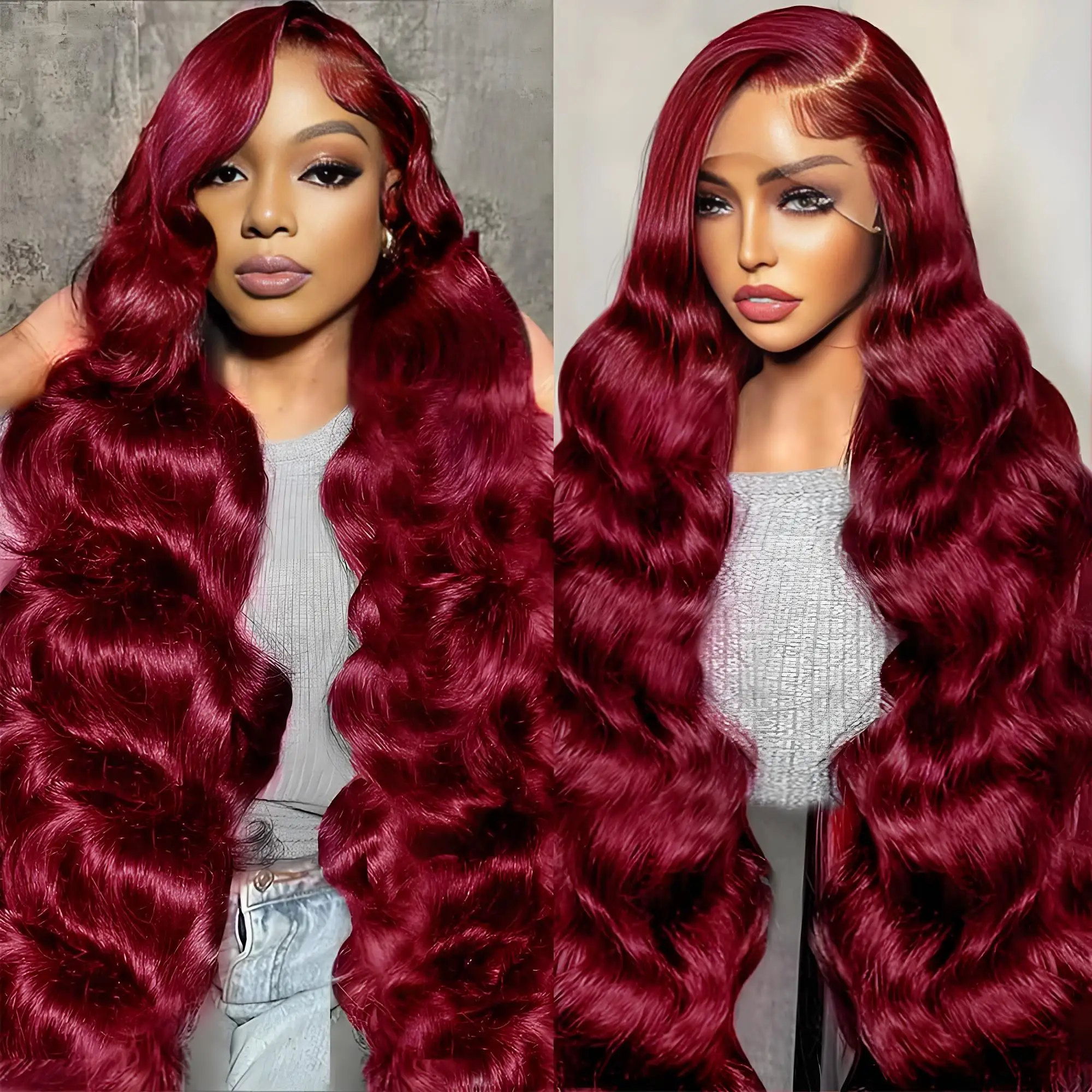 99j Burgundy Lace Wig 13x4 13x6 Hd Transparent Lace Frontal Wigs 18-36 inches Human Hair For Women
99j Burgundy Lace Wig 13x4 13x6 Hd Transparent Lace Frontal Wigs 18-36 inches Human Hair For Women