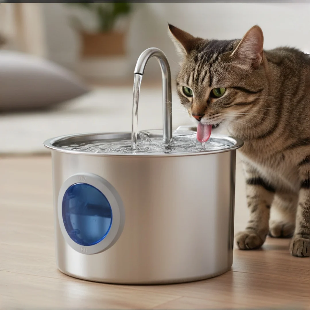 Cat Water Fountain 304 Stainless Steel 2.2L/74oz Automatic Pet Fountain Quiet Pump Cats Water Dispenser Dogs Pet Supplies
Cat Water Fountain 304 Stainless Steel 2.2L/74oz Automatic Pet Fountain Quiet Pump Cats Water Dispenser Dogs Pet Supplies