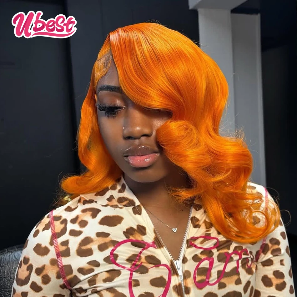 Bright Orange Colored Body Wave 13x6 Lace Front Wigs Brazilian 100% Human Hair Transparent Glueless Wigs Pre Plucked For Women
Bright Orange Colored Body Wave 13x6 Lace Front Wigs Brazilian 100% Human Hair Transparent Glueless Wigs Pre Plucked For Women