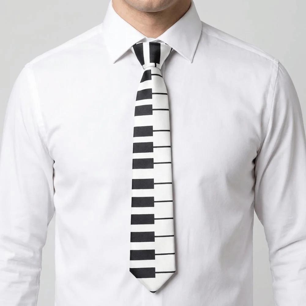 Simple Skinny Piano Necktie Slim Black Men Tie Smooth White Music Tie Women
Simple Skinny Piano Necktie Slim Black Men Tie Smooth White Music Tie Women