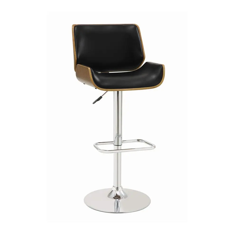 CO Adjustable Bar Stool, Black, Walnut, Chrome
CO Adjustable Bar Stool, Black, Walnut, Chrome