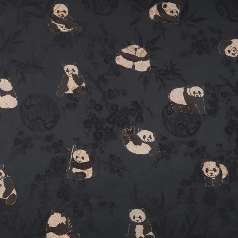 Black Background Lesser Panda Real Silk Jacquard Fabric 2025 New Figured Cloth Dress Fashion Clothing
Black Background Lesser Panda Real Silk Jacquard Fabric 2025 New Figured Cloth Dress Fashion Clothing