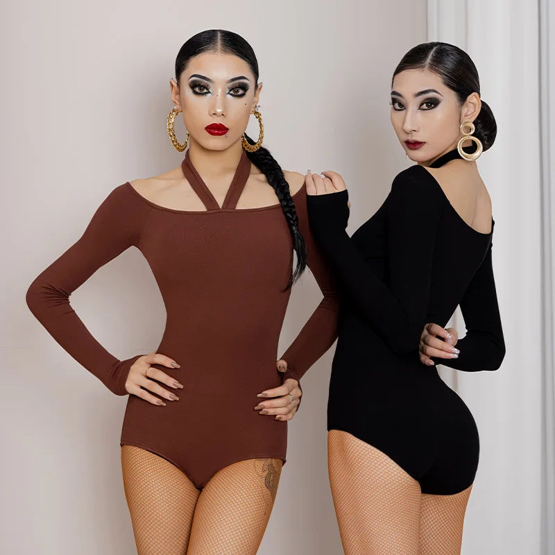 New Long Sleeves Ballroom Dance Competition Tops Women Halter Latin Dance Bodysuit Samba Rumba Latin Dancing Wear DWY9577
New Long Sleeves Ballroom Dance Competition Tops Women Halter Latin Dance Bodysuit Samba Rumba Latin Dancing Wear DWY9577