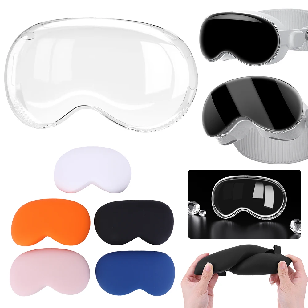 TPU Helmet For Vision Pro VR Helmet Protective Cover Clear TPU Cases Set Protector Dustproof For Apple Vision Pro VR Accessories