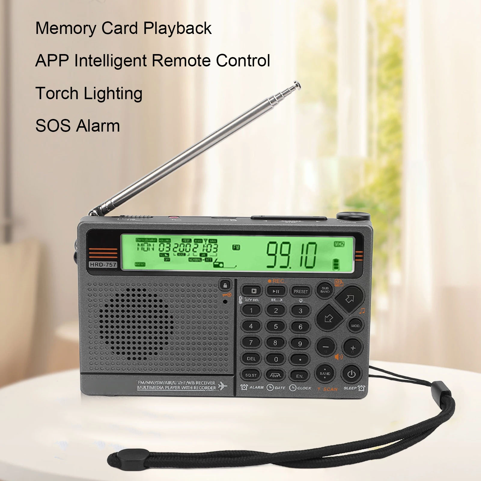 Portable Multiband Radio Digital Radio AIR V.UHF WB SW FM MW Bluetooth 5.0 APP Control 2500MAH 3.5mm Headphone Jack for Travel
Portable Multiband Radio Digital Radio AIR V.UHF WB SW FM MW Bluetooth 5.0 APP Control 2500MAH 3.5mm Headphone Jack for Travel