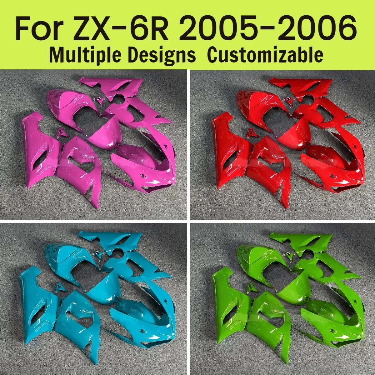 Fairings Motor ZX-6R 2005 2006 Motorcycle Complete Body Plastic Fairing Kit Cover for Kawasaki ZX6R 05 06
Fairings Motor ZX-6R 2005 2006 Motorcycle Complete Body Plastic Fairing Kit Cover for Kawasaki ZX6R 05 06