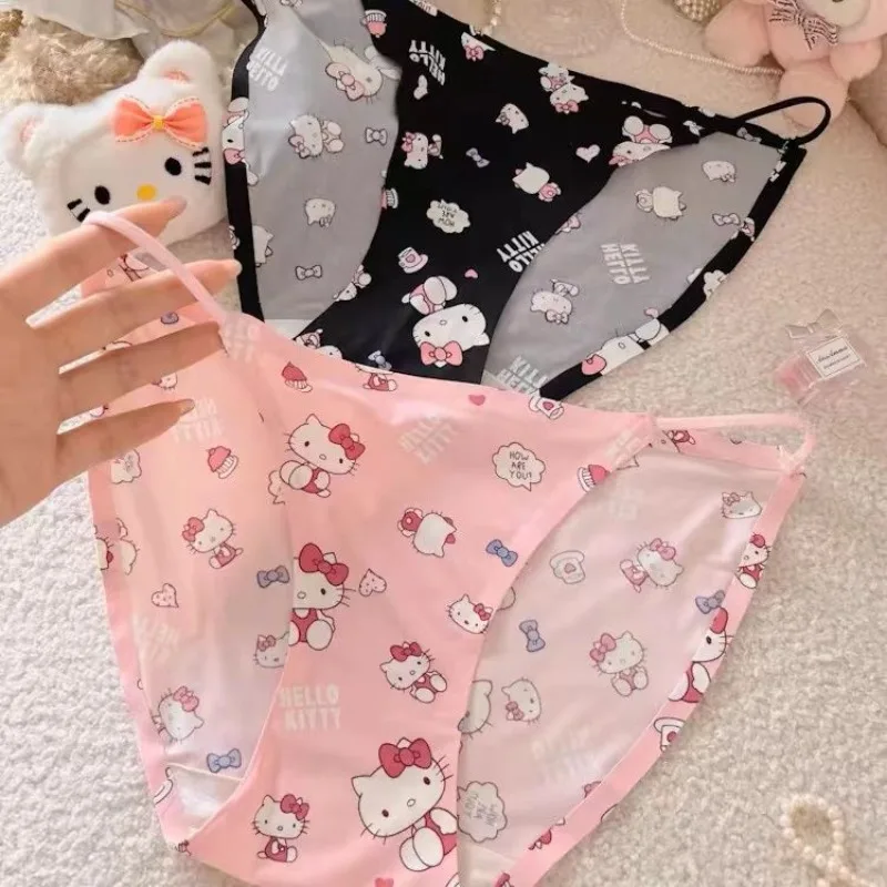 Sanrio Anime Hello Kitty Japanese Cute Girl Printed Underwear Comfortable No Trace Wrap Hip Low Waist Triangle Pants for Women
Sanrio Anime Hello Kitty Japanese Cute Girl Printed Underwear Comfortable No Trace Wrap Hip Low Waist Triangle Pants for Women