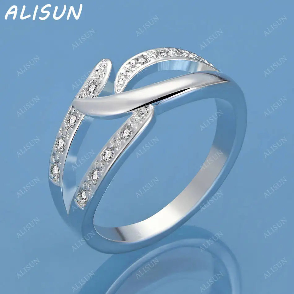 ALISUN 925 Sterling Silver Zircons Simple Fine Ring For Women Fashion Jewelry Charm Grace Wedding Engagement Accessories
ALISUN 925 Sterling Silver Zircons Simple Fine Ring For Women Fashion Jewelry Charm Grace Wedding Engagement Accessories