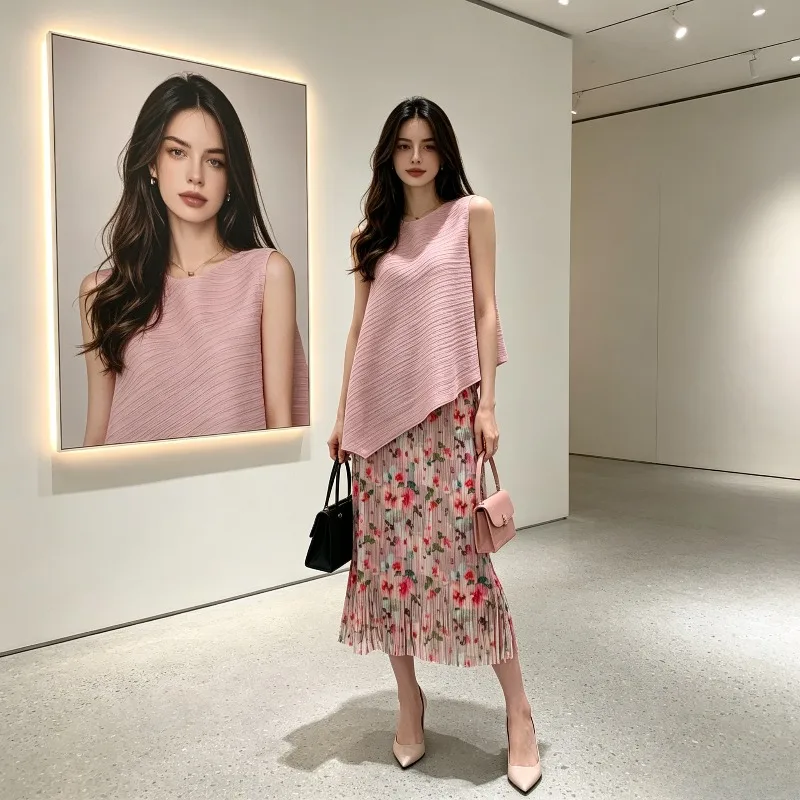 Miyake Pleated 2026 New Summer Pleated Stylish Vacation Style Casual Pleated Dopamine Pink Fashion Floral Tassel Skirt Set Pleat
Miyake Pleated 2026 New Summer Pleated Stylish Vacation Style Casual Pleated Dopamine Pink Fashion Floral Tassel Skirt Set Pleat