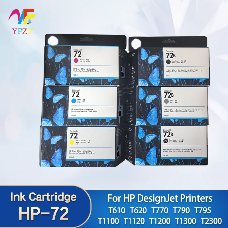 1 Set For HP 72 72B HP72 Ink Cartridge Original New For HP Designjet T610 T620 T770 T790 T795 T1100 T1120 T1200 T1300 T2300
1 Set For HP 72 72B HP72 Ink Cartridge Original New For HP Designjet T610 T620 T770 T790 T795 T1100 T1120 T1200 T1300 T2300