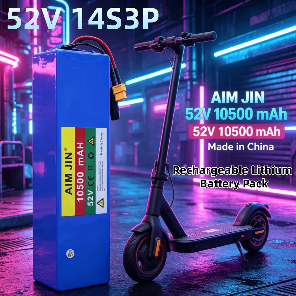 52V 14S3P 10500mAh 18650 Rechargeable Li-ion Battery Pack 1000W Suitable for Balance Cars Electric Scooters Tricycles
52V 14S3P 10500mAh 18650 Rechargeable Li-ion Battery Pack 1000W Suitable for Balance Cars Electric Scooters Tricycles