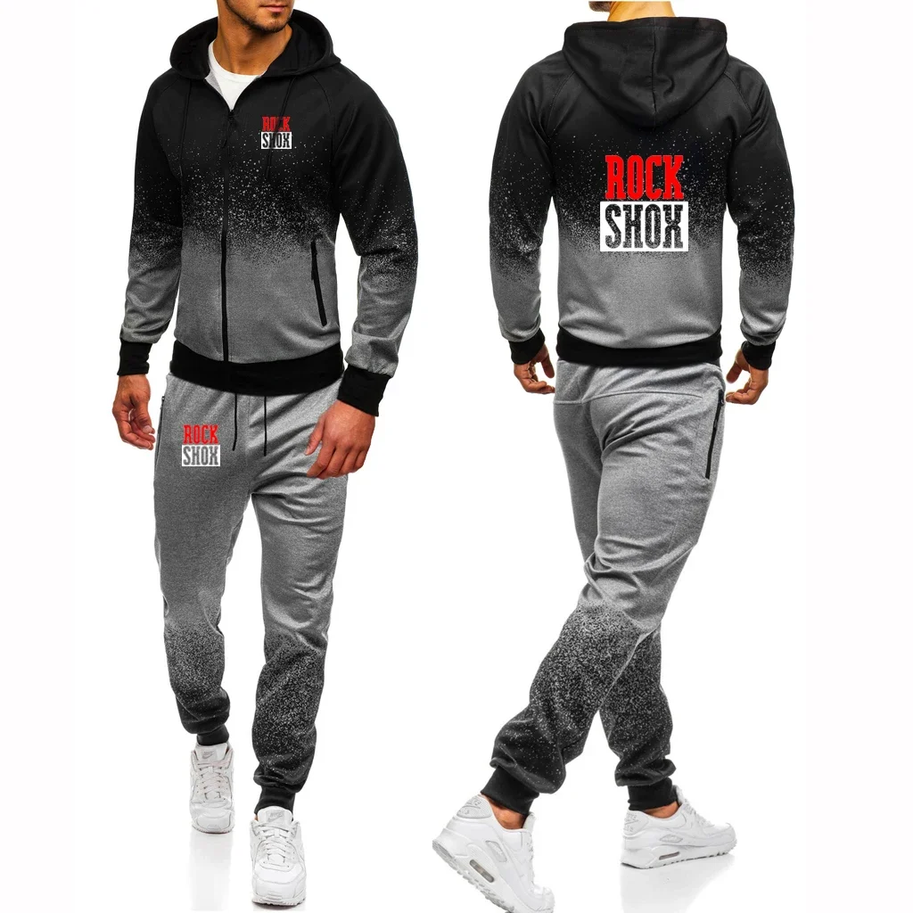 Rock Shox Shock Suspension Mountain Mtb 2024 Men Gradient Color Top Harajuku Style Zipper Sweater Hoodies + Pants Two Piece Suit
Rock Shox Shock Suspension Mountain Mtb 2024 Men Gradient Color Top Harajuku Style Zipper Sweater Hoodies + Pants Two Piece Suit