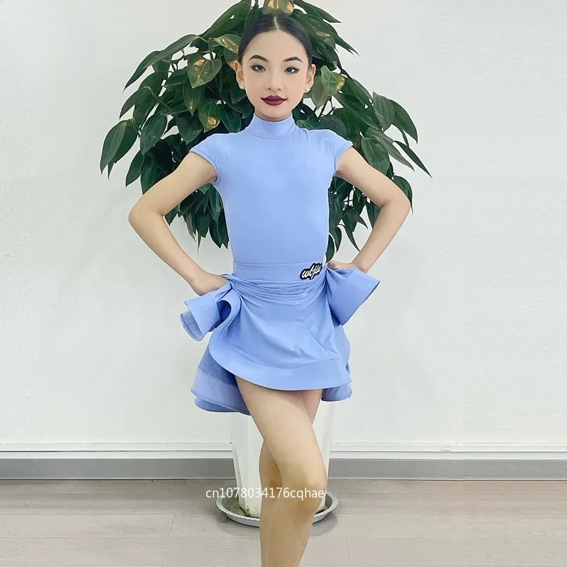 Regulation costume for the Latin dance professional competition - new style shiny leather children's performance dress for women
Regulation costume for the Latin dance professional competition - new style shiny leather children's performance dress for women