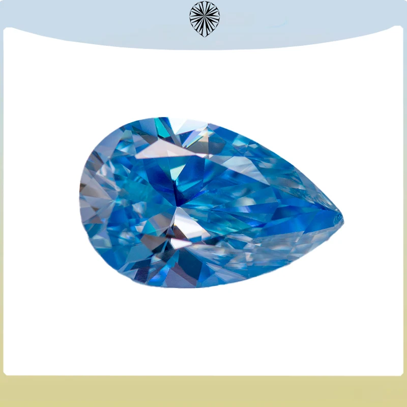 Moissanite Stone Ice Blue Colour Pear Cut Lab Created Diamond Jewelry Making Materials with GRA Certificate
Moissanite Stone Ice Blue Colour Pear Cut Lab Created Diamond Jewelry Making Materials with GRA Certificate