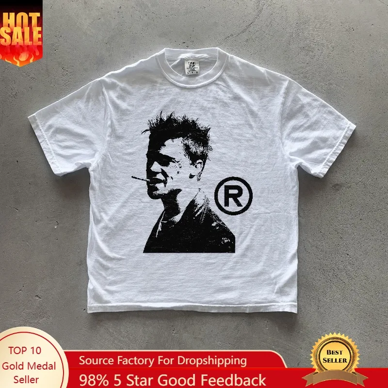American Retro "Fight Club" T-shirt for All Seasons Men and Women, Casual and Fashionable Street Wear
American Retro "Fight Club" T-shirt for All Seasons Men and Women, Casual and Fashionable Street Wear