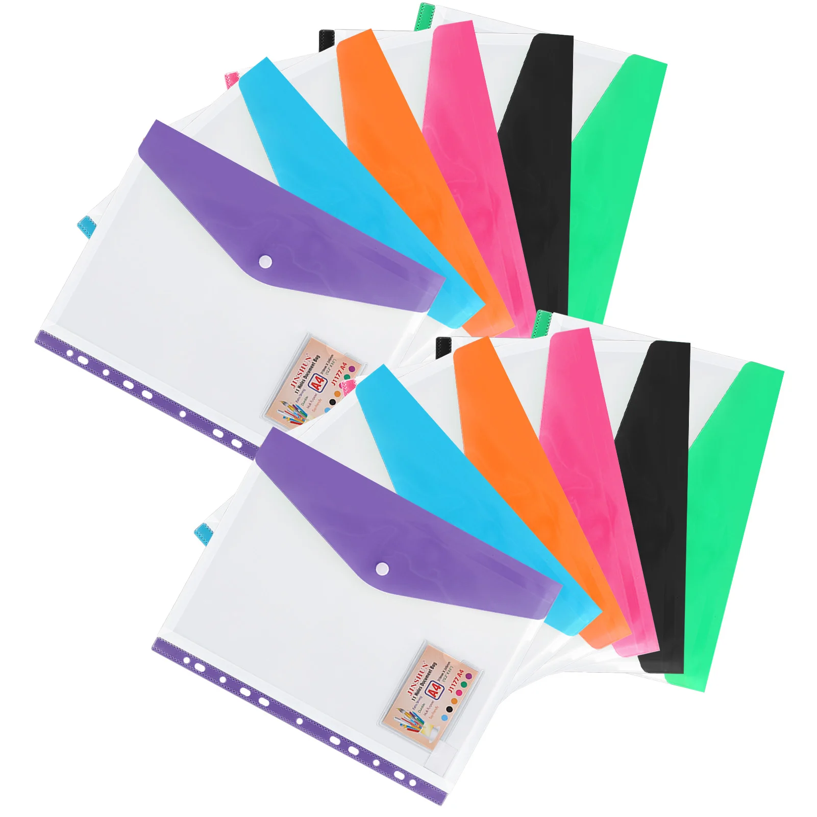 12Pcs/set Large Capacity A4 Size File Bag Storage Clip 11 Holes Transparent Pockets With Snap Button Envelopes Binder Pocket
12Pcs/set Large Capacity A4 Size File Bag Storage Clip 11 Holes Transparent Pockets With Snap Button Envelopes Binder Pocket