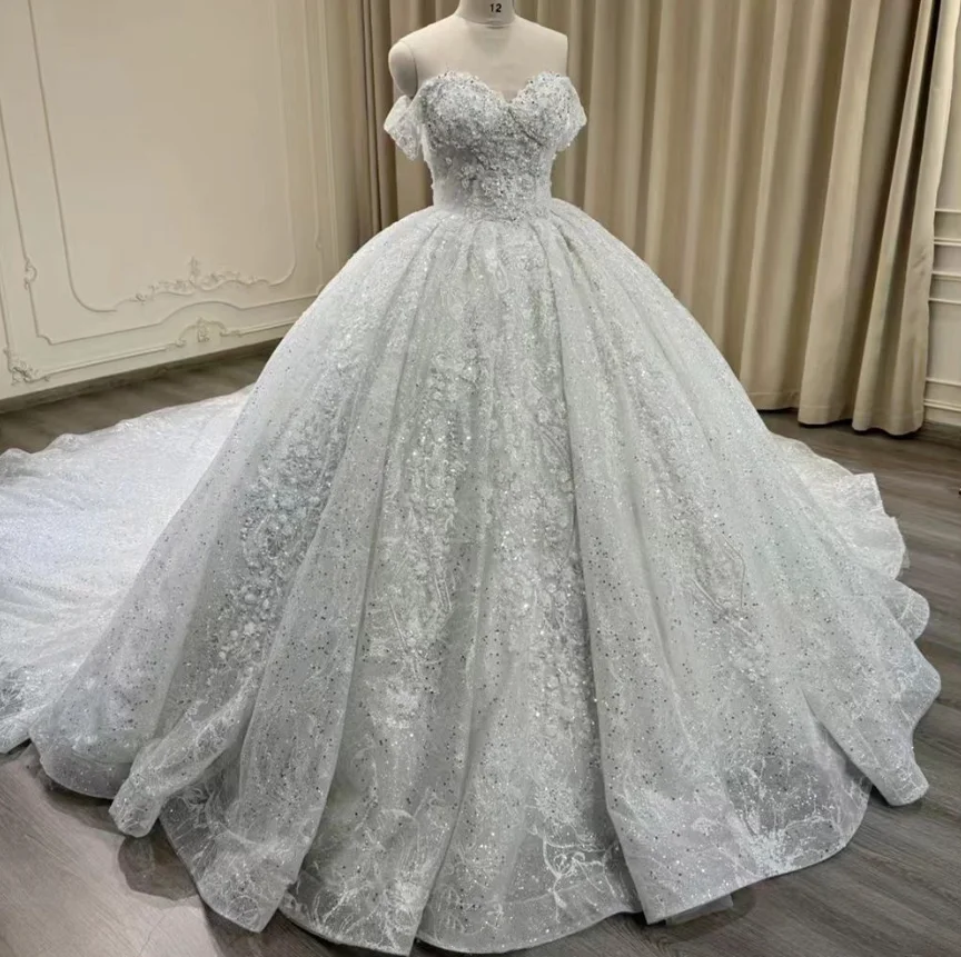 Customized Elegant White Women's Strapless Wedding Dresses Sparkling Lace Applique Bridal Gowns A-Line Dresses vestidos de novia
Customized Elegant White Women's Strapless Wedding Dresses Sparkling Lace Applique Bridal Gowns A-Line Dresses vestidos de novia