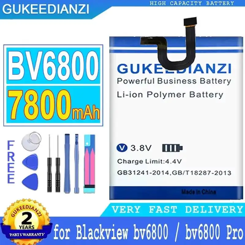 7800mAh For Blackview BV6800 Pro IP68 Waterproof MT6750T High-Capacity Mobile Phone Battery Environmentally Friendly
7800mAh For Blackview BV6800 Pro IP68 Waterproof MT6750T High-Capacity Mobile Phone Battery Environmentally Friendly