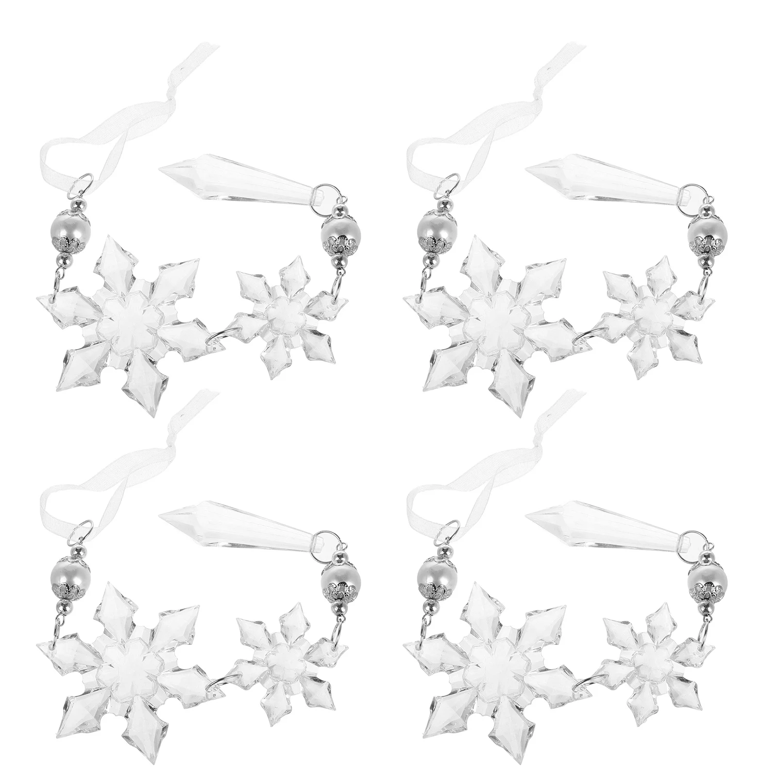 4Pcs Christmas Snowflake Decorations Acrylic Transparent Ornaments Crystal Icicles Drop Tree Holiday Decor Acrylic Icicles Drop
4Pcs Christmas Snowflake Decorations Acrylic Transparent Ornaments Crystal Icicles Drop Tree Holiday Decor Acrylic Icicles Drop
