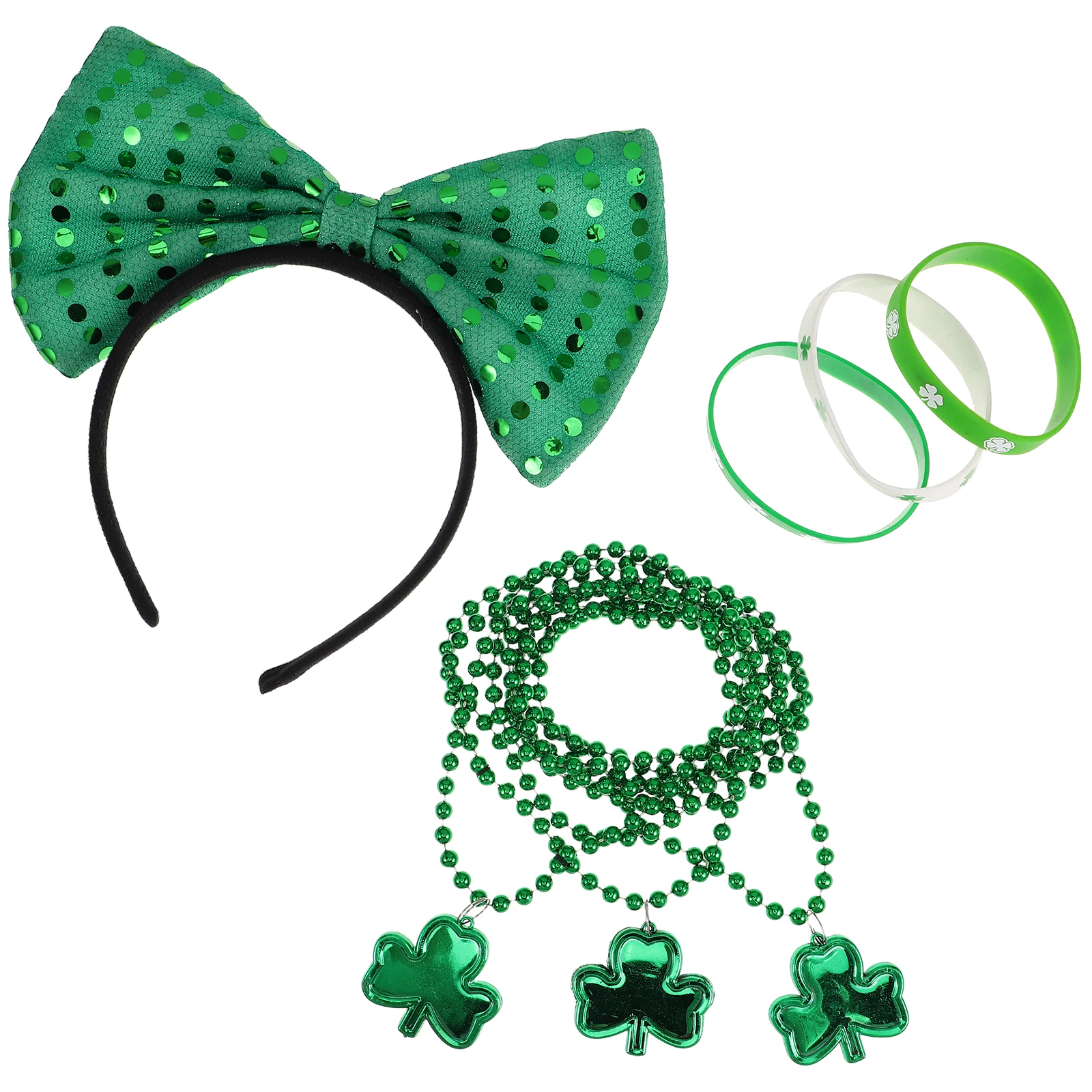 Festive Women Suit Bead Chain Headb s Necklace Set St Patrick Day Party Supplies Green Bow Shamrock Accessories
Festive Women Suit Bead Chain Headb s Necklace Set St Patrick Day Party Supplies Green Bow Shamrock Accessories