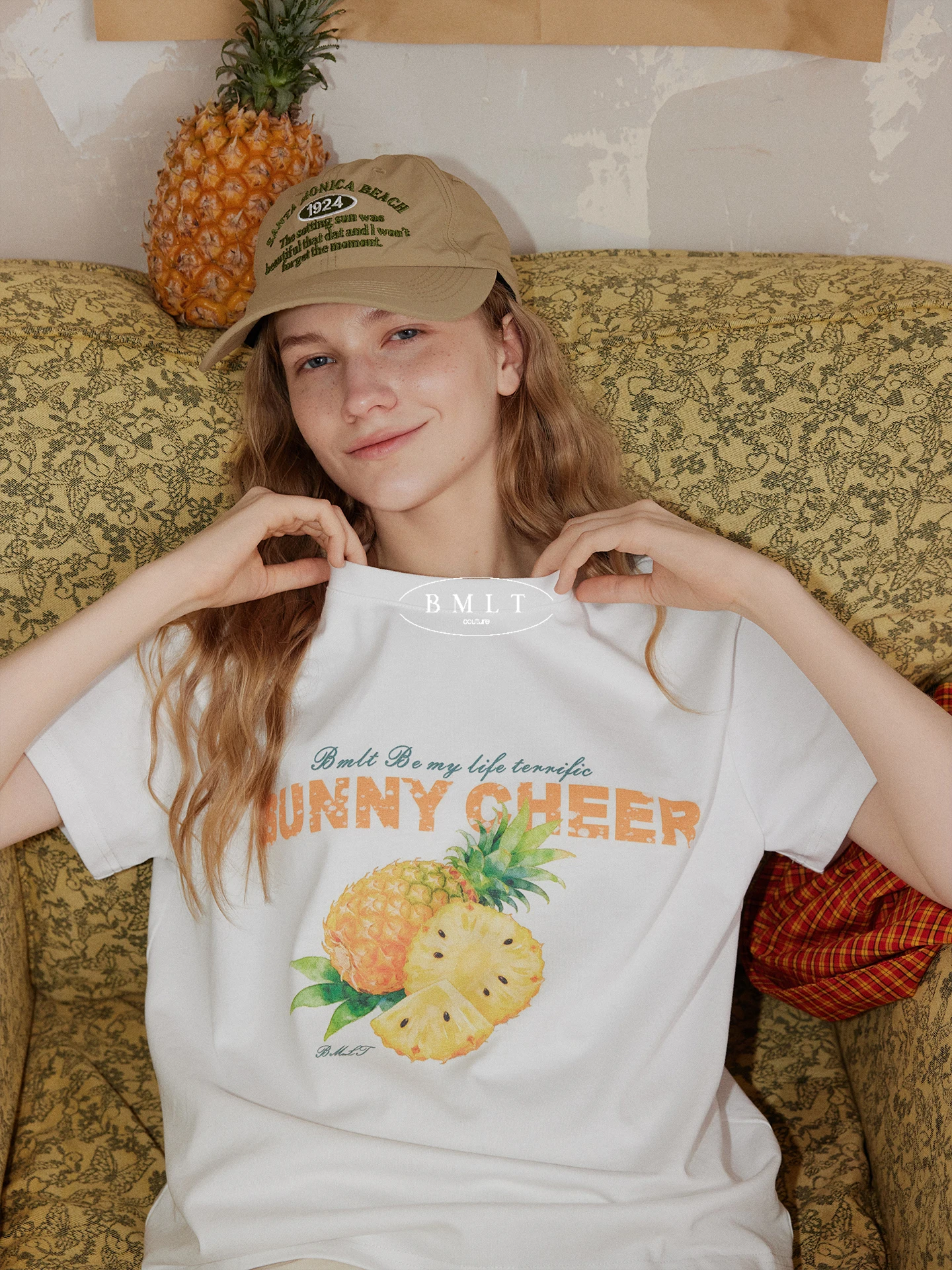 BMLT Pineapple Print Cotton T-Shirt Casual round Neck Short Sleeve Women's Loose Fit Streetwear Style Summer Fashion Top
BMLT Pineapple Print Cotton T-Shirt Casual round Neck Short Sleeve Women's Loose Fit Streetwear Style Summer Fashion Top