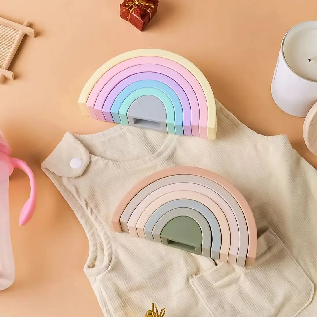 7pcs/Set Rainbow Stacking Toy Silicone Rainbow Stacker For Kids Montessori Blocks Creative Matching Toy Sensory Puzzle Toys
7pcs/Set Rainbow Stacking Toy Silicone Rainbow Stacker For Kids Montessori Blocks Creative Matching Toy Sensory Puzzle Toys