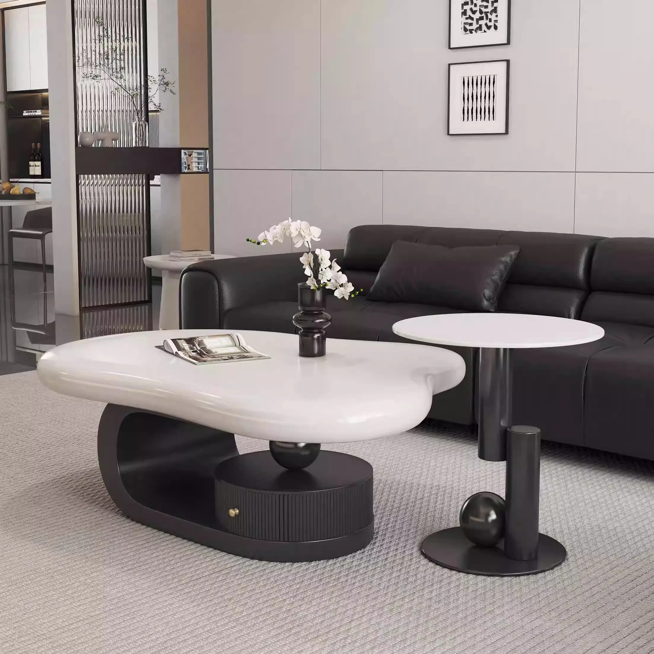 Cloud wind coffee table cream wind with drawers modern light luxury high-end sense living room special-shaped family cloud home
Cloud wind coffee table cream wind with drawers modern light luxury high-end sense living room special-shaped family cloud home