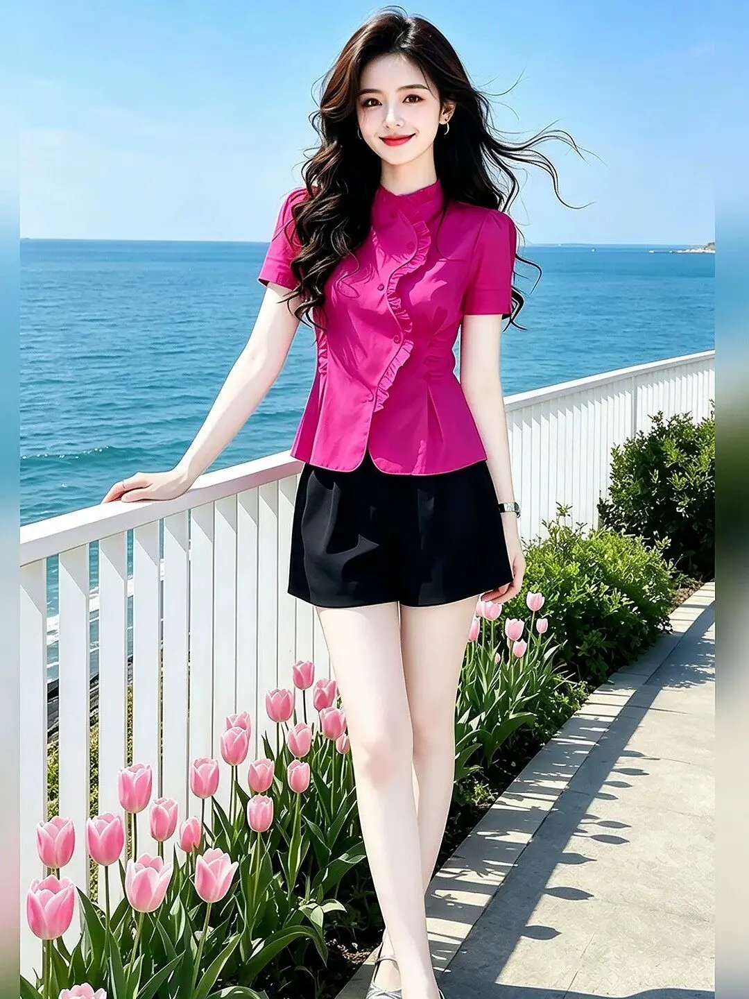 New Summer Chinese Style Fashionable Versatile Slimming Design Short Sleeve Women's Top Wooden Collar Gentle Style Shirt
New Summer Chinese Style Fashionable Versatile Slimming Design Short Sleeve Women's Top Wooden Collar Gentle Style Shirt