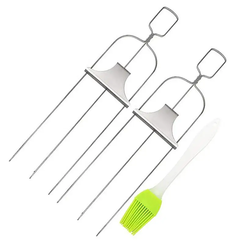 Stainless Steel Barbeque Skewers Stainless Steel Reusable Grill Sticks Flat Barbecue Skewers With Push Bar BBQ Tool Kitchen
Stainless Steel Barbeque Skewers Stainless Steel Reusable Grill Sticks Flat Barbecue Skewers With Push Bar BBQ Tool Kitchen