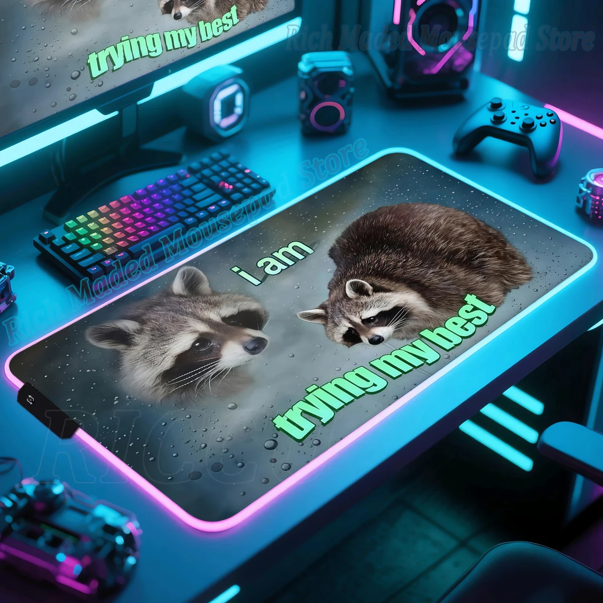 RGB Funny Meme Mousepad Gaming Deskmat Animal Amusing Emoticon Playpad TCG playingMat PC accessories LED Stationery Extended pad
RGB Funny Meme Mousepad Gaming Deskmat Animal Amusing Emoticon Playpad TCG playingMat PC accessories LED Stationery Extended pad