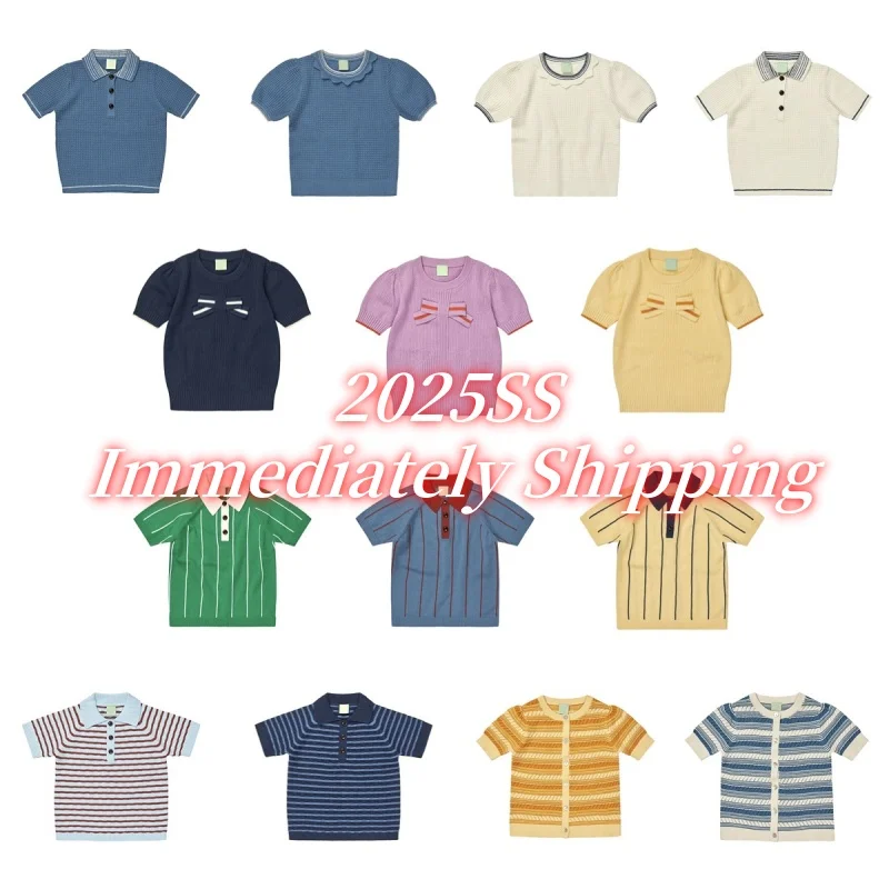In Stock! 2025SS Summer Summer New Baby's Clothing Boys and Girls Striped Knitted Polo Short Sleeved T-shirt Tops
In Stock! 2025SS Summer Summer New Baby's Clothing Boys and Girls Striped Knitted Polo Short Sleeved T-shirt Tops