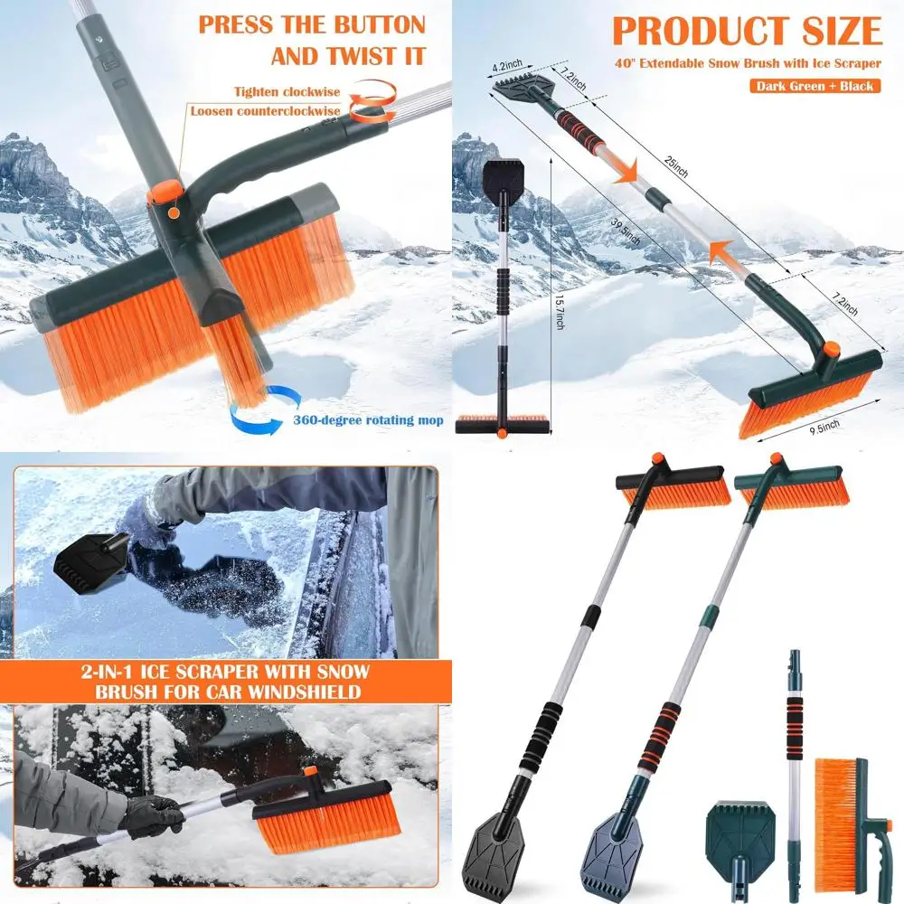 2 упаковки, 40-дюймовая выдвижная щетка для снега со съемным скребком для льда, инструмент для удаления снега, щетка для автомобиля, грузовика, внедорожника, пена для лобового стекла автомобиля G
2 упаковки, 40-дюймовая выдвижная щетка для снега со съемным скребком для льда, инструмент для удаления снега, щетка для автомобиля, грузовика, внедорожника, пена для лобового стекла автомобиля G