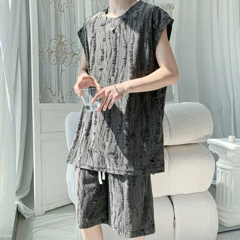 Youth Boys Summer Sports Set Men's Hollow Out Hole Loose Fit Thin Lightweight Sleeveless T Shirt Vest Tank Top Matching
Youth Boys Summer Sports Set Men's Hollow Out Hole Loose Fit Thin Lightweight Sleeveless T Shirt Vest Tank Top Matching