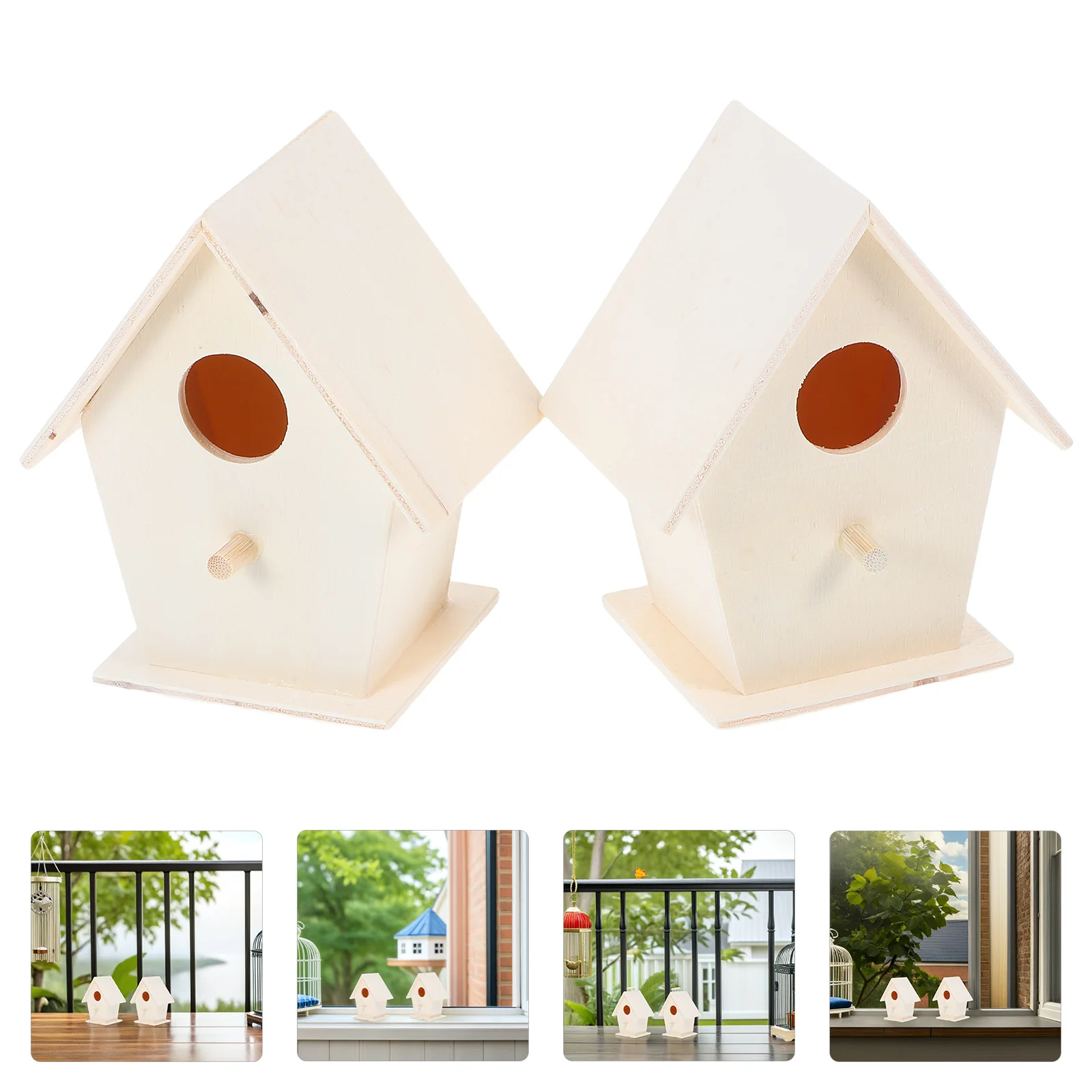 2Pcs Wooden Birdhouse Kit Unfinished DIY for Outdoor Hanging Small Unpainted Bird Feeder House for Garden and Kids Crafts
2Pcs Wooden Birdhouse Kit Unfinished DIY for Outdoor Hanging Small Unpainted Bird Feeder House for Garden and Kids Crafts
