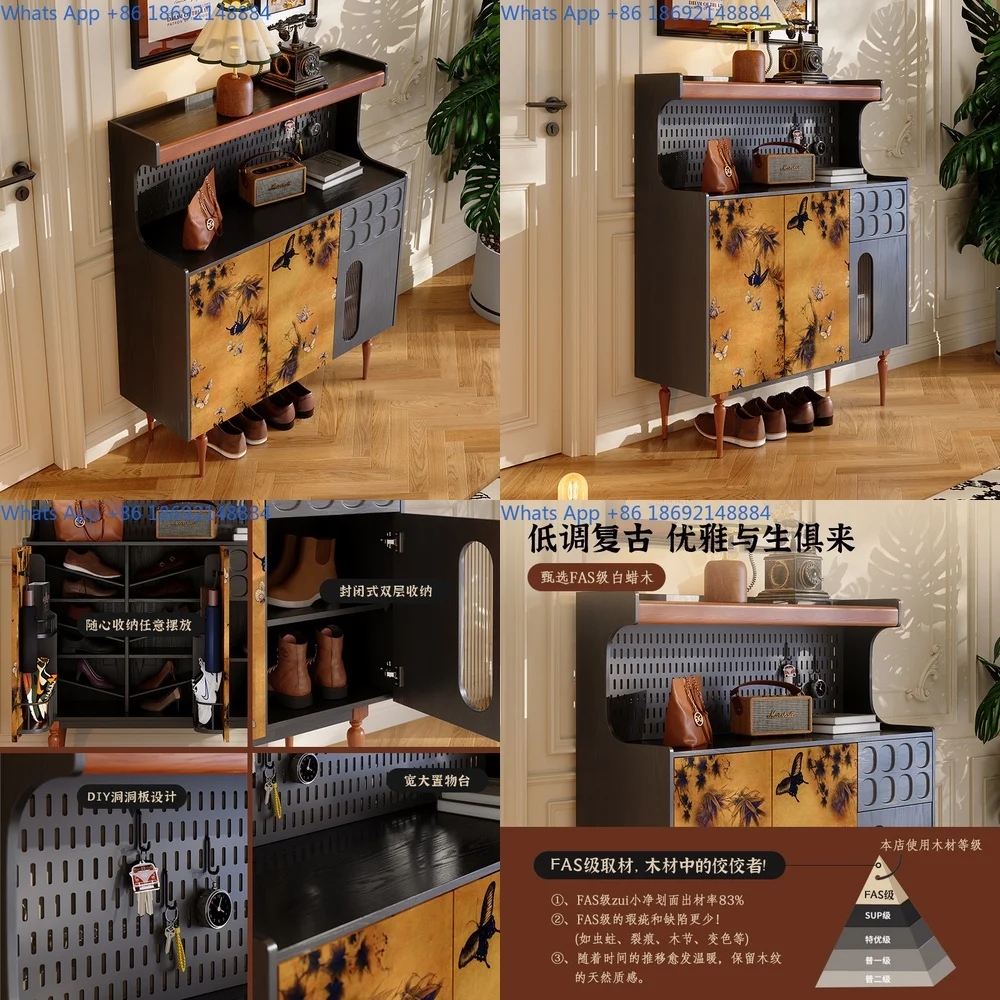 French Vintage Solid Wood Shoe Cabinet for Home Entryway Storage Closet Wall Mounted Mid Century Hallway Organizer
French Vintage Solid Wood Shoe Cabinet for Home Entryway Storage Closet Wall Mounted Mid Century Hallway Organizer