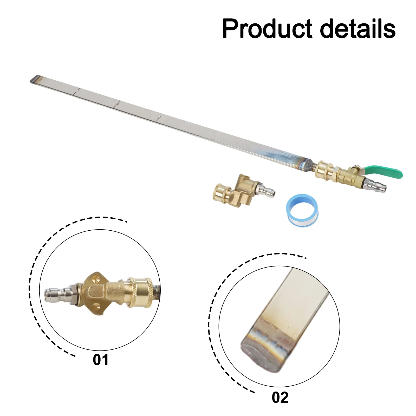 24-дюймовая чистящая палочка, инструмент с узким зазором, инструмент для быстрого подключения, шайба 4500 фунтов на квадратный дюйм, поворотное соединение на 180 градусов, плоская распылительная головка 5 мм
24-дюймовая чистящая палочка, инструмент с узким зазором, инструмент для быстрого подключения, шайба 4500 фунтов на квадратный дюйм, поворотное соединение на 180 градусов, плоская распылительная головка 5 мм