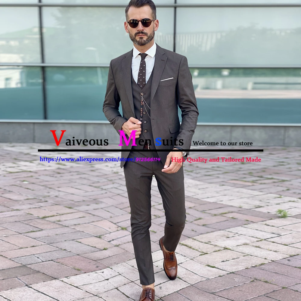 Customized Business Party Formal Men Suit 3 Piece Blazer Vest Pant Custom Made Groom Wedding Tuxedos For Men Smoking Hombre Boda
Customized Business Party Formal Men Suit 3 Piece Blazer Vest Pant Custom Made Groom Wedding Tuxedos For Men Smoking Hombre Boda