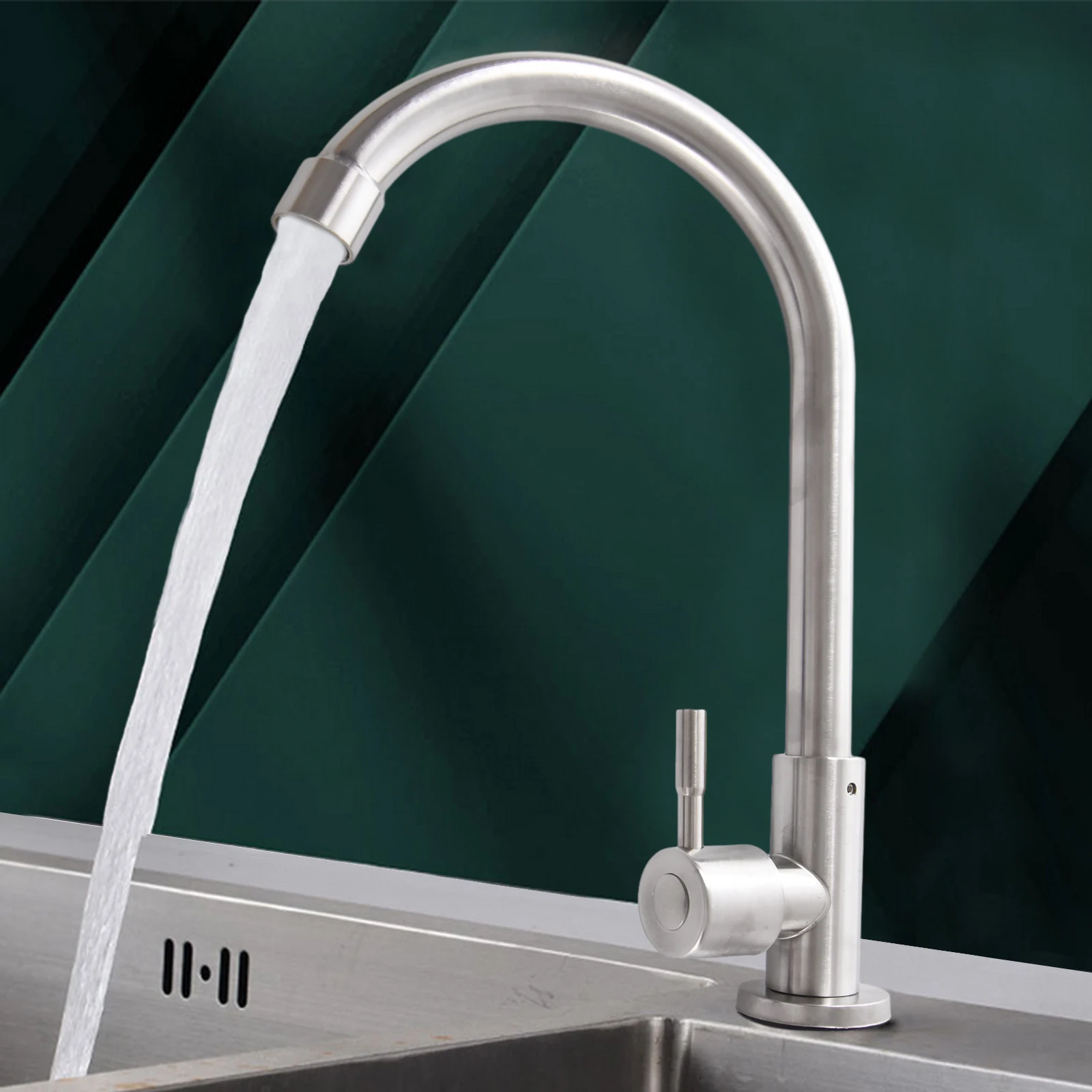Stainless Steel Kitchen Faucet Water Purifier Sink Cold Taps Faucet Single Lever Single Cold Sink Vertical Faucet
Stainless Steel Kitchen Faucet Water Purifier Sink Cold Taps Faucet Single Lever Single Cold Sink Vertical Faucet