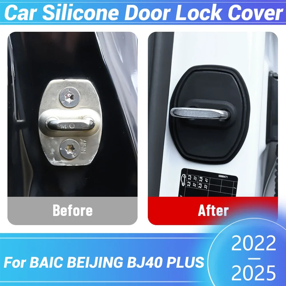 For BAIC BEIJING BJ40 PLUS 2022-2025 Auto Door Latch Anti-collision Car Door Lock Silicone Buckle Protector Cover Accessories
For BAIC BEIJING BJ40 PLUS 2022-2025 Auto Door Latch Anti-collision Car Door Lock Silicone Buckle Protector Cover Accessories