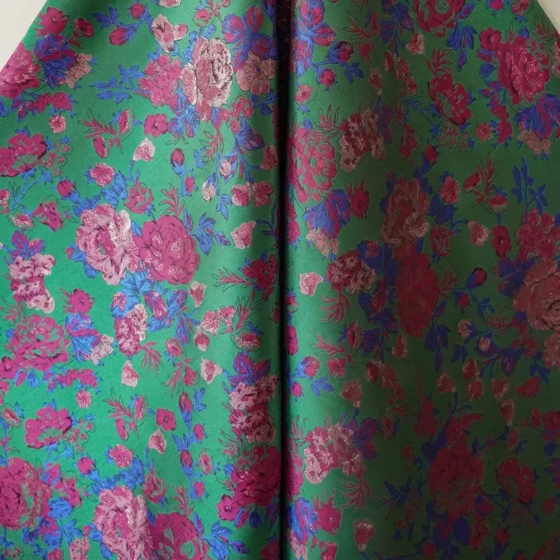 European Metal Wire Yarn Dyed Jacquard Satin Fabric for Chinese Cheongsam Jacket Fashion Clothing Diy Sewing Cloth By the Meter
European Metal Wire Yarn Dyed Jacquard Satin Fabric for Chinese Cheongsam Jacket Fashion Clothing Diy Sewing Cloth By the Meter