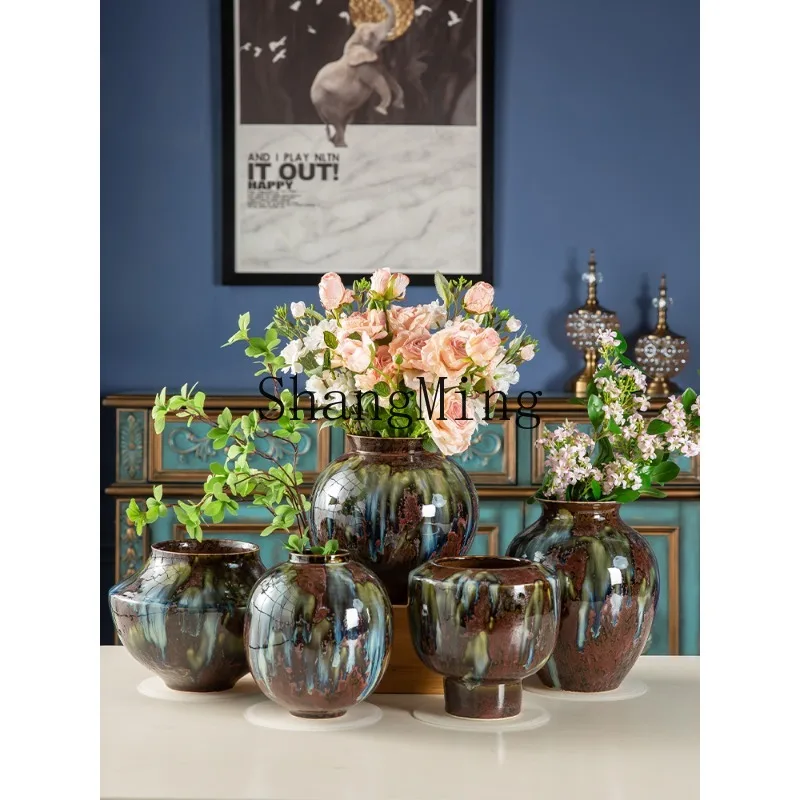 ZHB ceramic vase home ornament dried flower arrangement new Chinese living room desktop TV cabinet craft decoration G
ZHB ceramic vase home ornament dried flower arrangement new Chinese living room desktop TV cabinet craft decoration G
