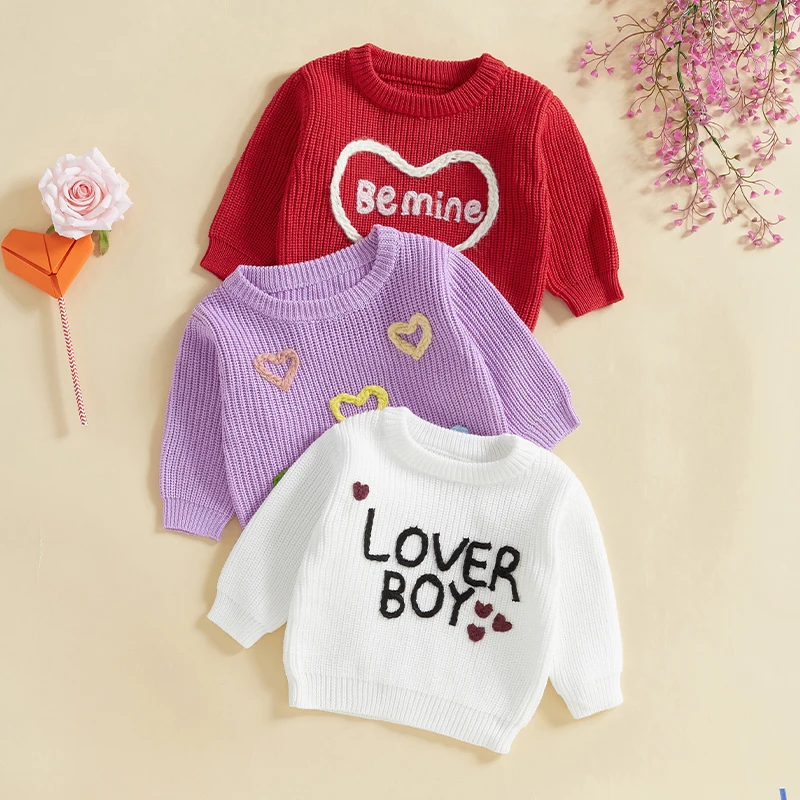 Kids Baby Girls Boys Valentine's Day Sweater Casual Heart Letter Embroidery Warm Pullover Infant Knitwear Tops for Toddler
Kids Baby Girls Boys Valentine's Day Sweater Casual Heart Letter Embroidery Warm Pullover Infant Knitwear Tops for Toddler