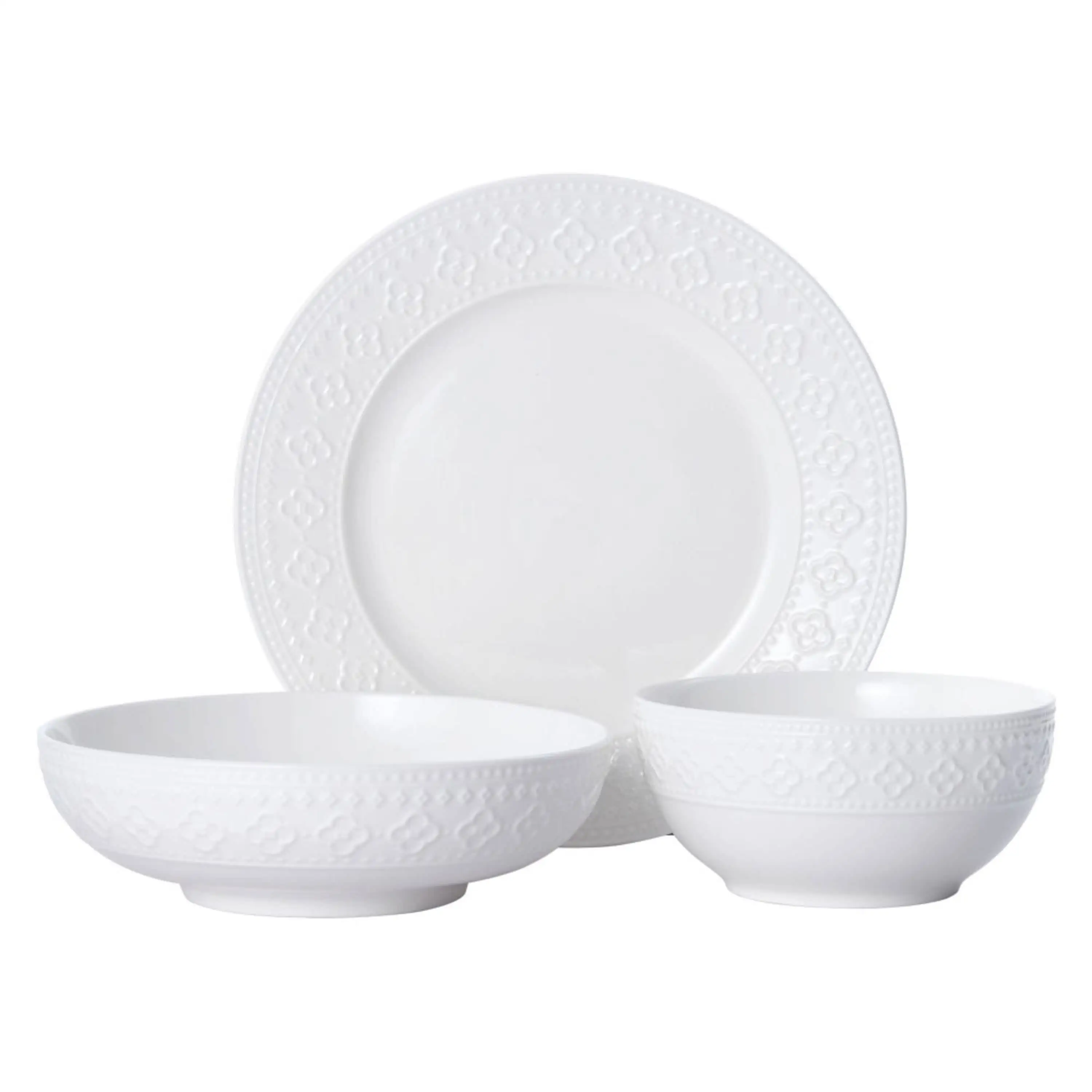 12-Piece White Porcelain Dinnerware Set for Elegant Dining
12-Piece White Porcelain Dinnerware Set for Elegant Dining