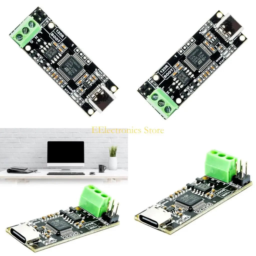 B03C CANable V2.0 CANbus Transceiver USB to CAN Analyzing CAN2.0 Based on STM32G431C8T6 for CANable/Candlelight/Slcan
B03C CANable V2.0 CANbus Transceiver USB to CAN Analyzing CAN2.0 Based on STM32G431C8T6 for CANable/Candlelight/Slcan