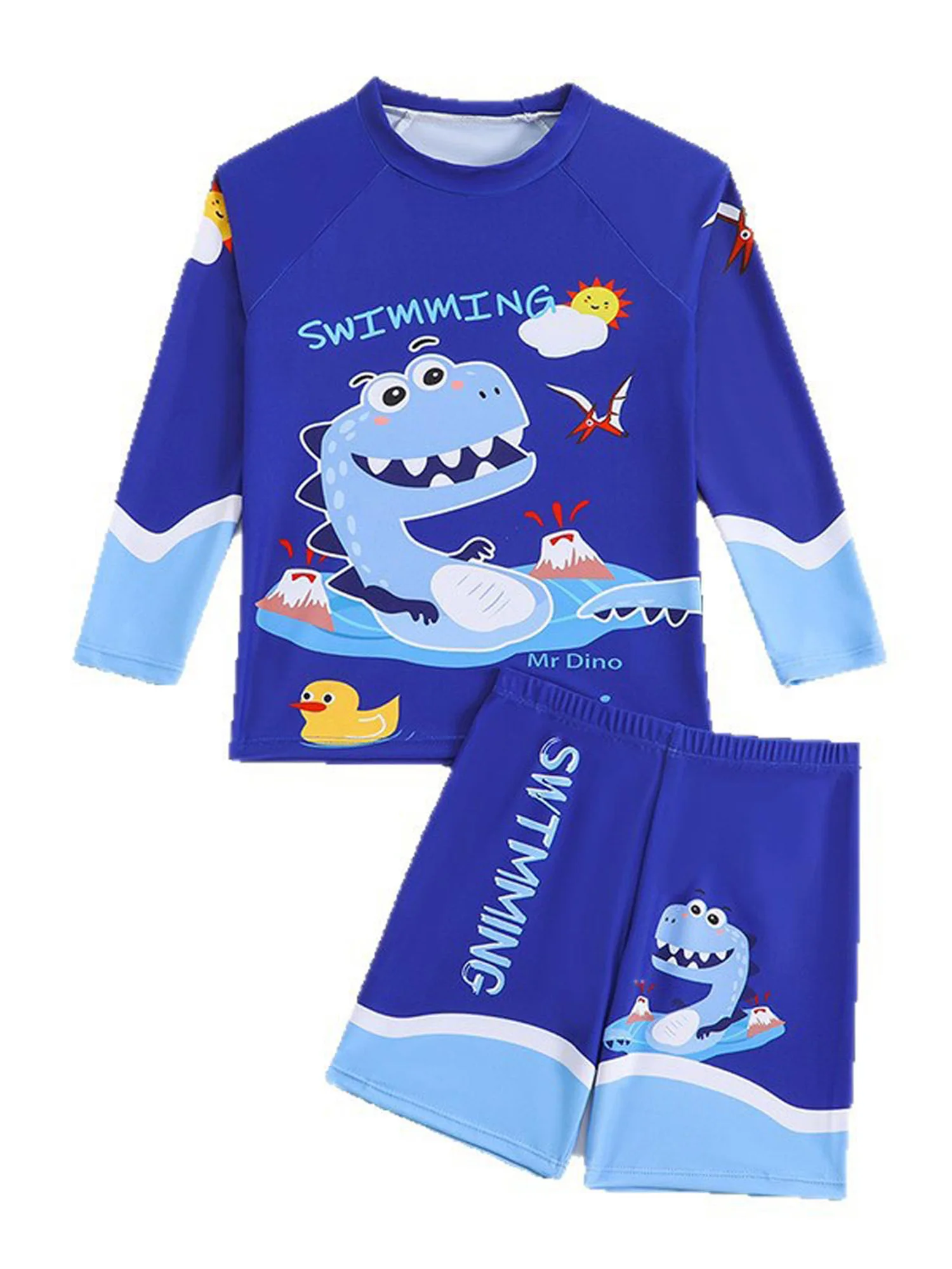 Boys Cartoon Printed Rash Guard Swimsuit Long Sleeve Top and Shorts Set Quick Dry Breathable UPF50+ for Beach Water Play
Boys Cartoon Printed Rash Guard Swimsuit Long Sleeve Top and Shorts Set Quick Dry Breathable UPF50+ for Beach Water Play