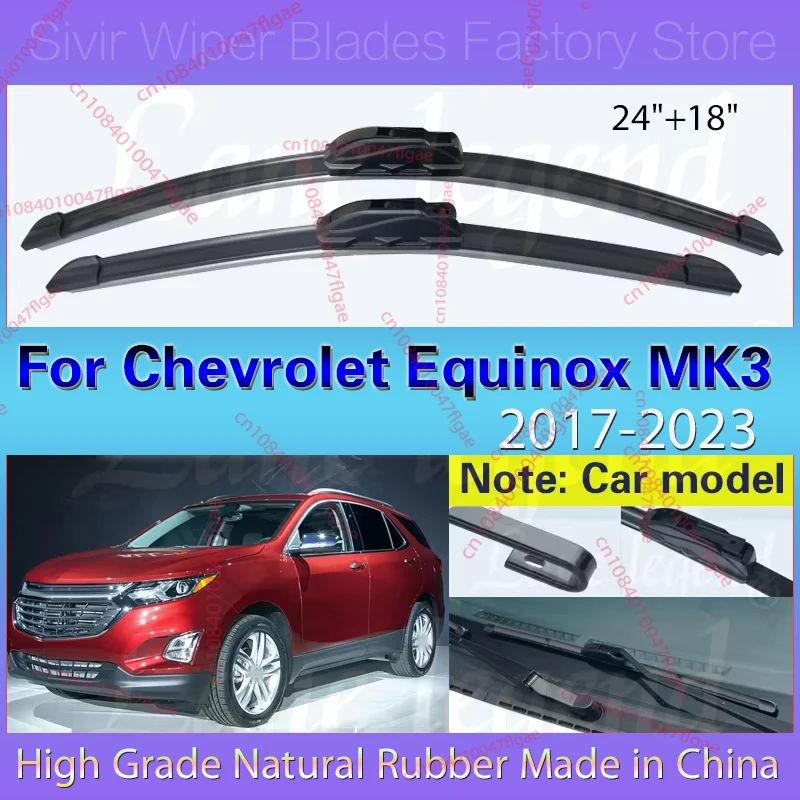 For Chevrolet Equinox MK3 2017-2023 3rd Gen 3 Holden Front Wiper Blade Windscreen Windshield Clean Window Car Accessories 24"18"
For Chevrolet Equinox MK3 2017-2023 3rd Gen 3 Holden Front Wiper Blade Windscreen Windshield Clean Window Car Accessories 24"18"