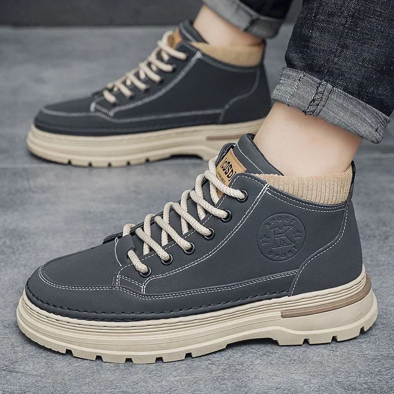 New Spring / Autumn Outdoor Men's Work Boots British Style Mid Top Short Boots Men's Casual Leather Shoes
New Spring / Autumn Outdoor Men's Work Boots British Style Mid Top Short Boots Men's Casual Leather Shoes
