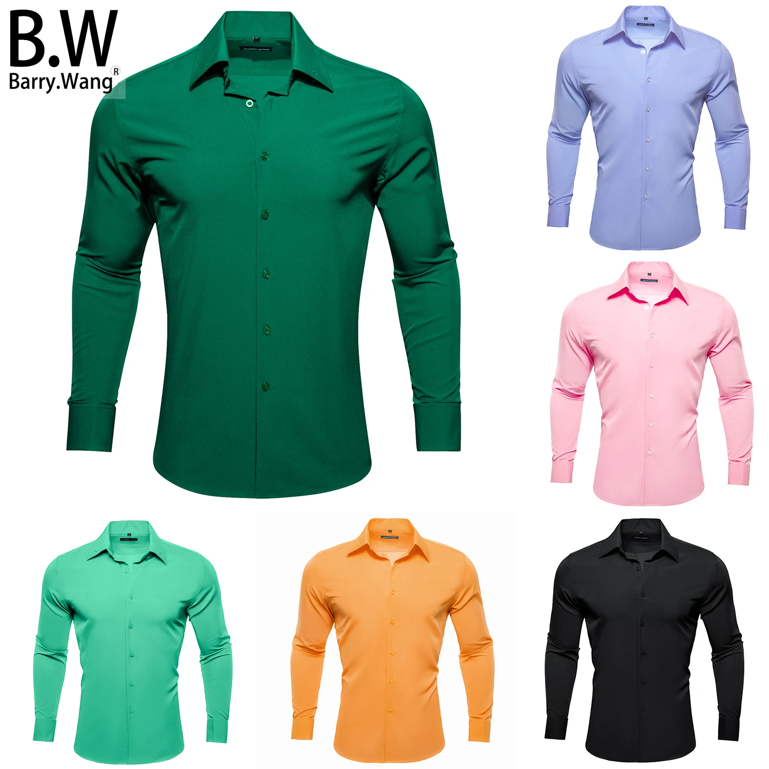 Silk Mens Shirts with Collar Pin Jacquard Solid Long Sleeve Formal Smooth Plain Male Blouses Stylish Wedding Business Barry.Wang
Silk Mens Shirts with Collar Pin Jacquard Solid Long Sleeve Formal Smooth Plain Male Blouses Stylish Wedding Business Barry.Wang