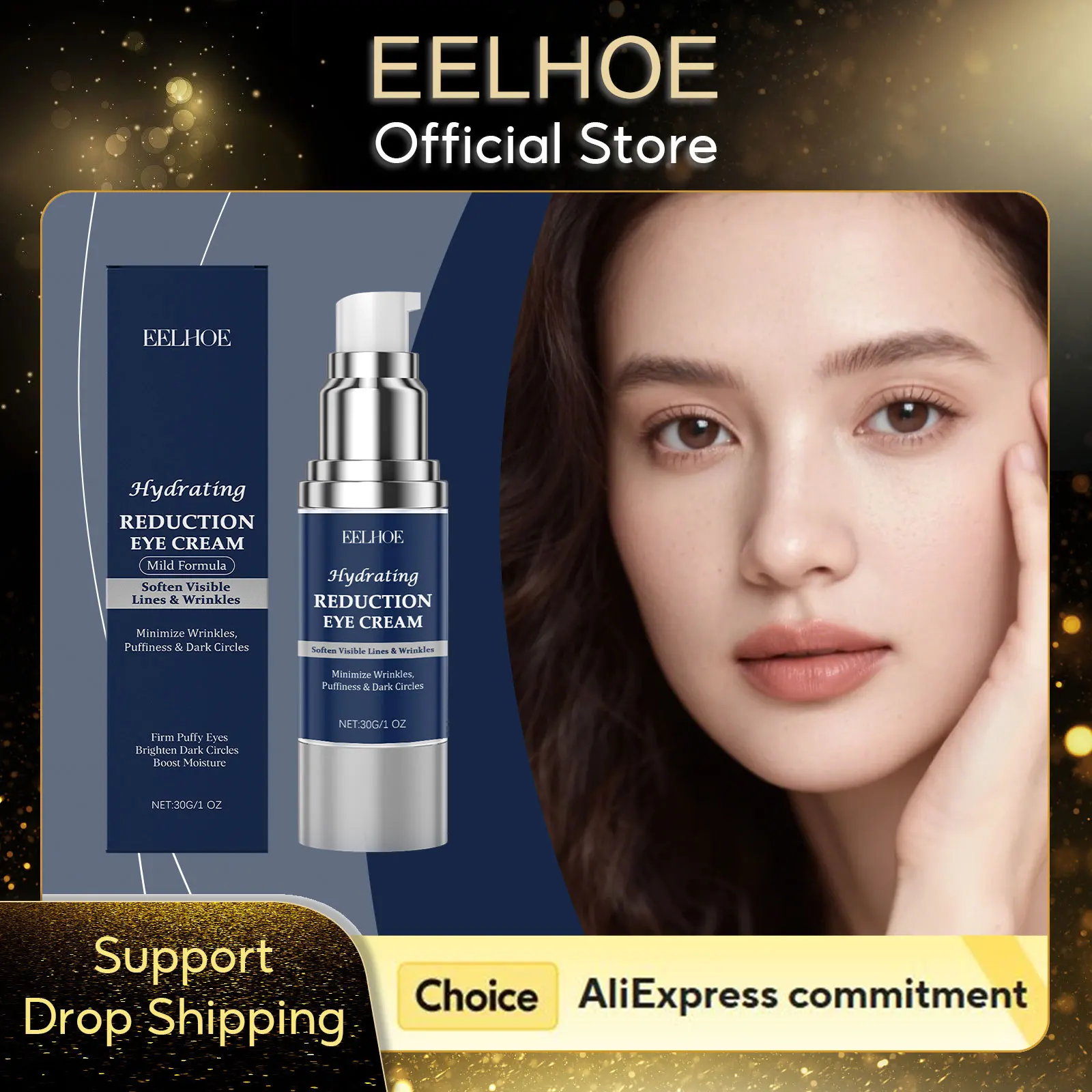 EELHOE Eye Lifting Cream Deep Hydration Eye Tightener Reduce Puffiness Elimination Dark Circles Anti-Wrinkle Eye Contour Cream
EELHOE Eye Lifting Cream Deep Hydration Eye Tightener Reduce Puffiness Elimination Dark Circles Anti-Wrinkle Eye Contour Cream