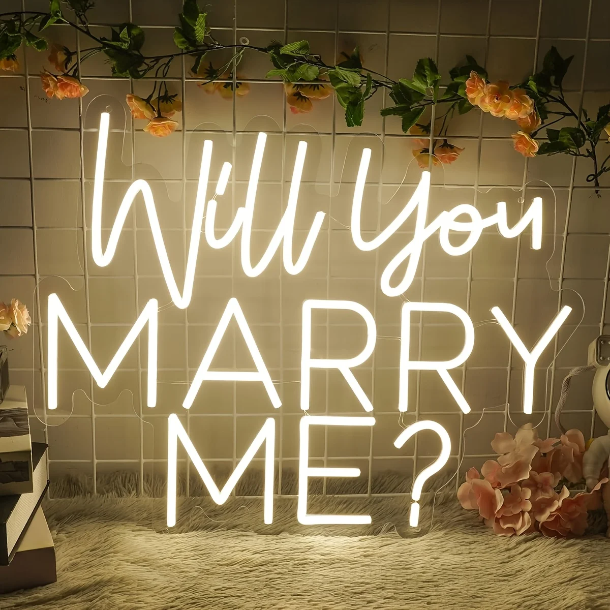 Неоновая вывеска Will You Marry Me с USB-подсветкой и регулируемой яркостью, настенный художественный декор для свадьбы, помолвки, дня рождения, бара, спальни
Неоновая вывеска Will You Marry Me с USB-подсветкой и регулируемой яркостью, настенный художественный декор для свадьбы, помолвки, дня рождения, бара, спальни